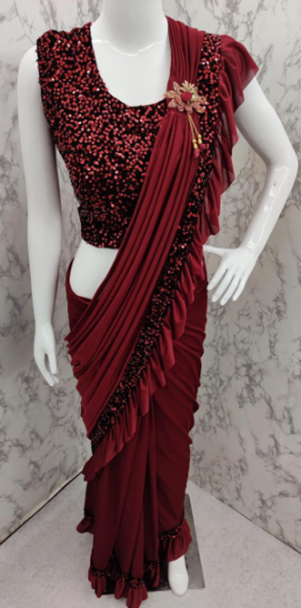  Ruffel Saree 